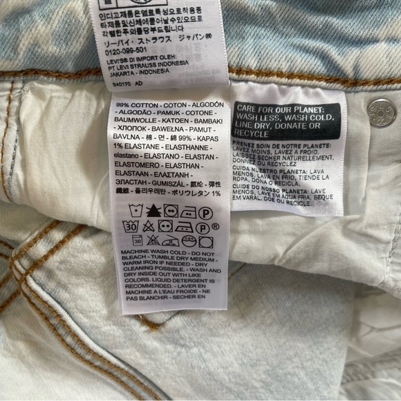 Levi’s Wedgie Jeans Pant High Skinny Light Denim Blue Festival Grunge Y2K NWT - Picture 14 of 15